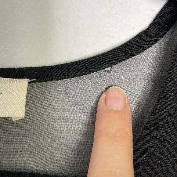 SOPHIE Rue black ruffle high low blouse - Picture 7 of 11